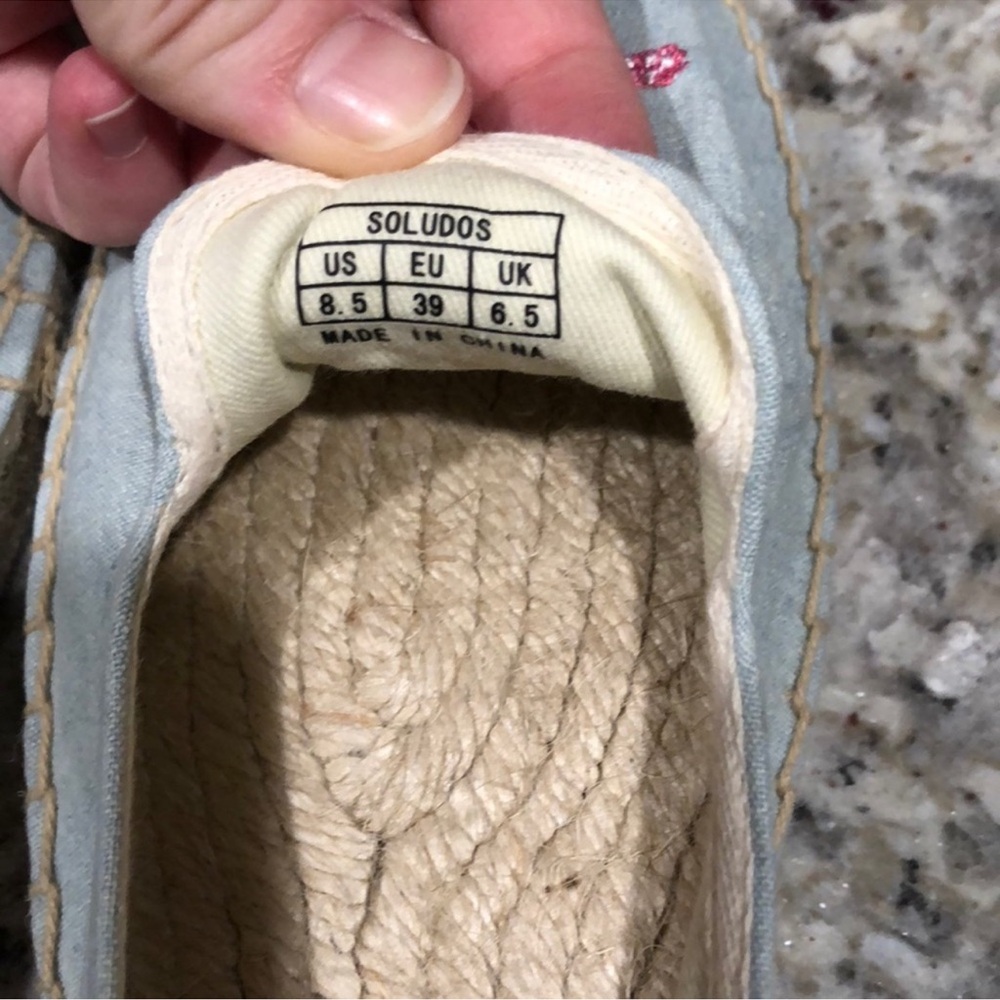 Soludos Beach Theme Espadrilles. Sz 8.5 - Picture 7 of 7
